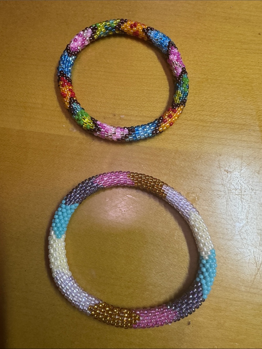 Sashka co Handbeaded  Multicolor stretch Bracelets - Set of 2